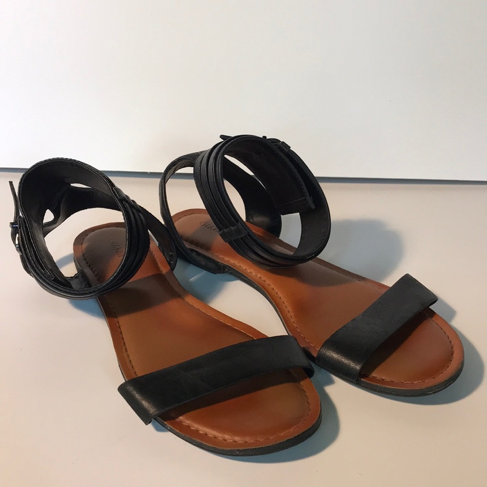 Gianni Bini Ankle Wrap Flat Sandals